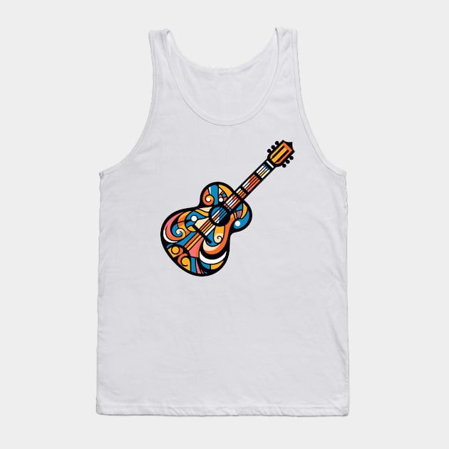 Guitar illustration. Guitar illustration in cubist style Tank Top by gblackid